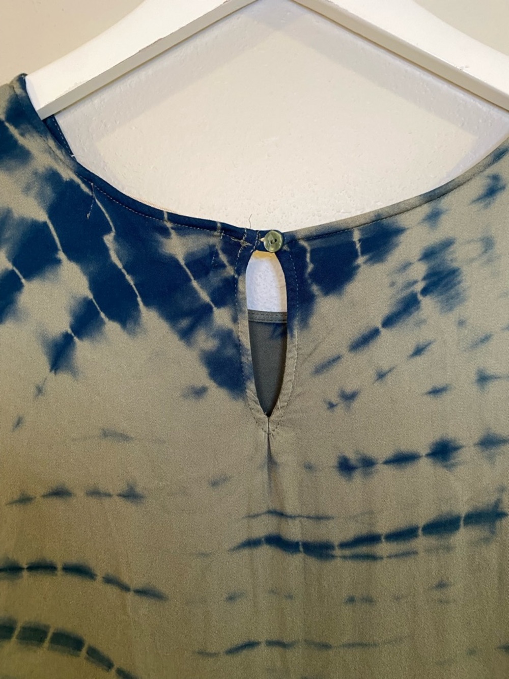 Dolan Left Coast Anthropologie Tie Dye Maxi Dress M Gray Blue Boho Long Sleeve - Picture 13 of 14